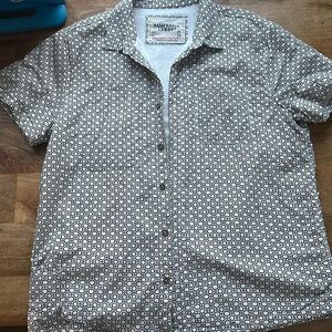 California Cowboy High Water Short Sleeve - size L - white with black print